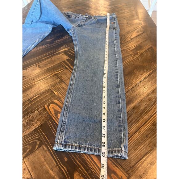 Levis 505 Jeans Men 32x30 Classic Western Academia Grandpa Twee Cowboy Aztec - Picture 7 of 11